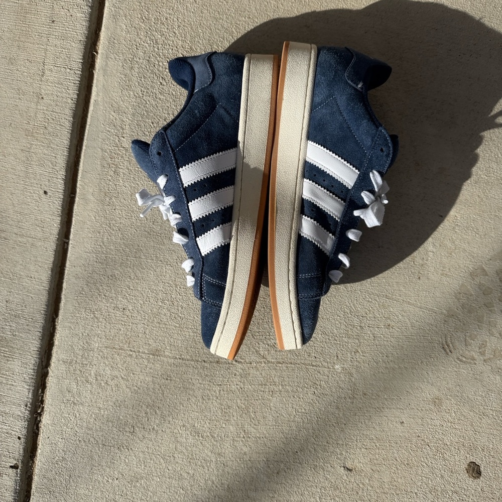 Adidas Dark Blue Sneakers with White Accents - Picture 2 of 7